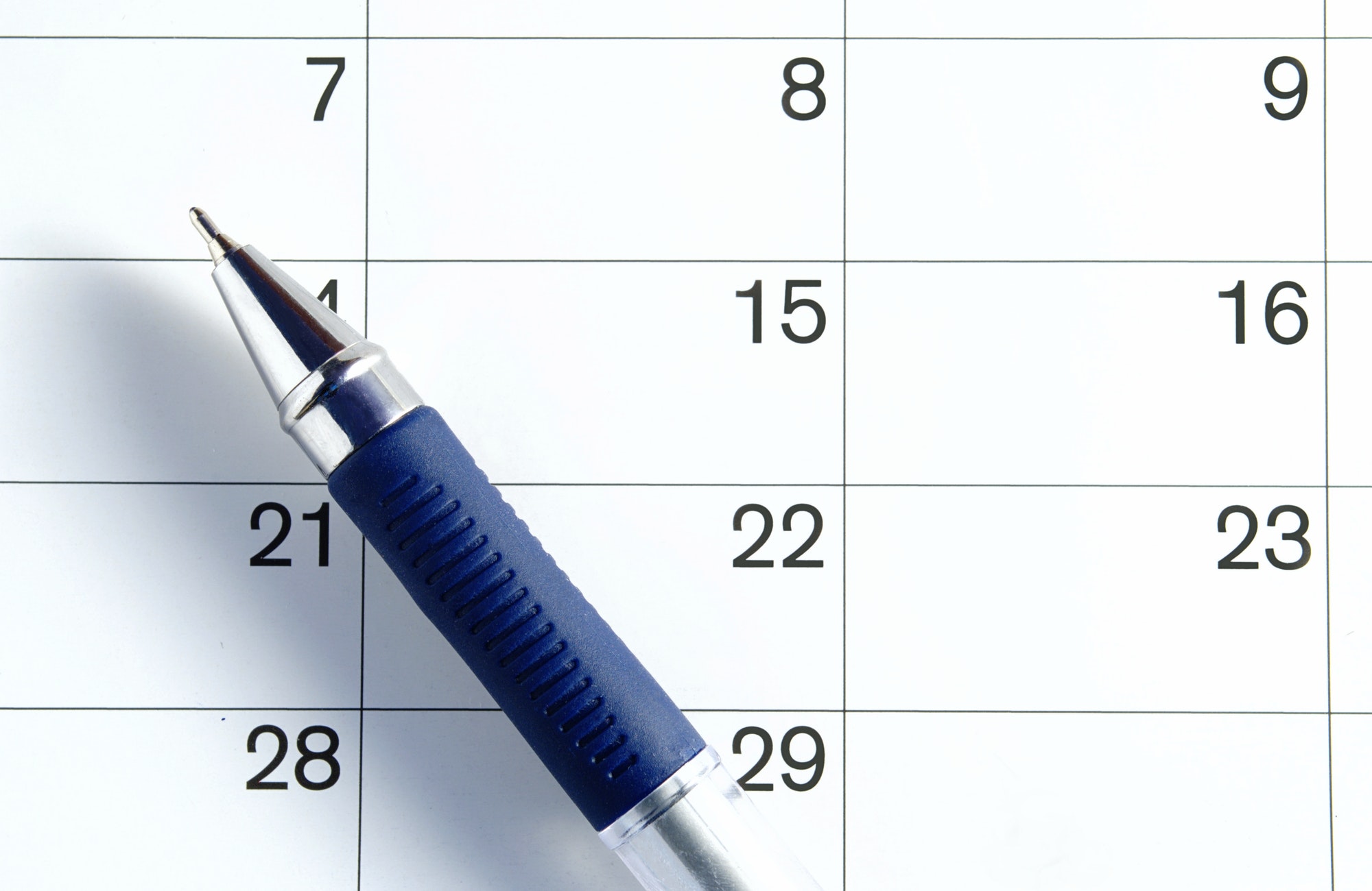 pen and calendar